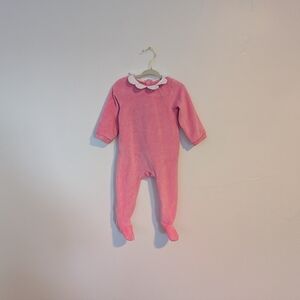 6M-9M 🇫🇷 JACADI Pink Kids One Piece Terry Cloth